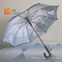 Straight Umbrella with Wooden Shaft and J Handle (YSN02)